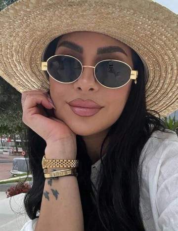 
						Ochelari de soare SHEIN, auriu