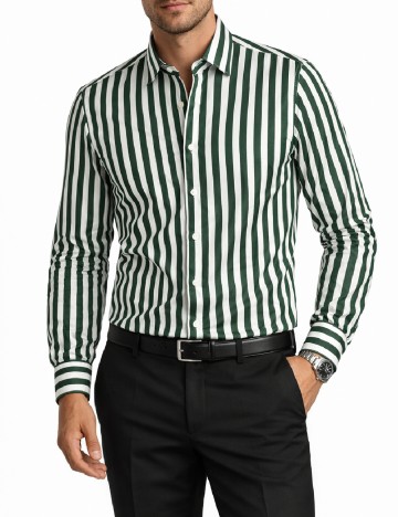 
						Camasa Zara, verde/alb