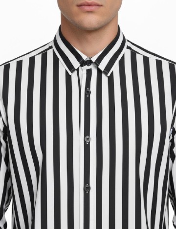 Camasa Zara, alb/negru