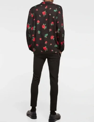 Camasa Zara, negru/rosu