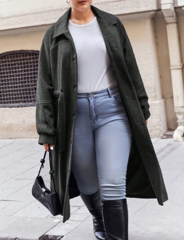 Palton SHEIN CURVE, gri