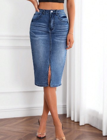 
						Fusta SHEIN, albastru