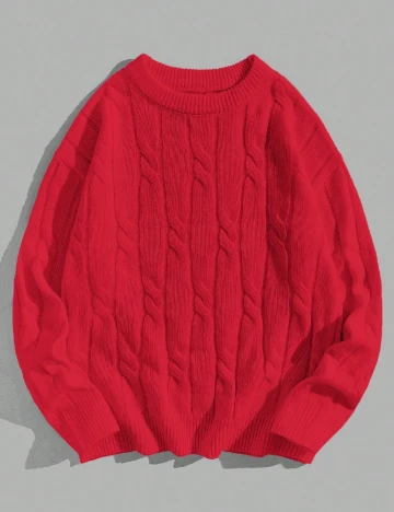 Pulover Shein Kids, rosu