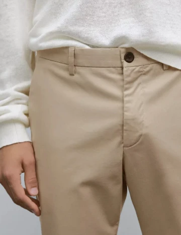 Pantaloni Massimo Dutti, crem