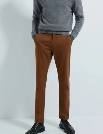 Pantaloni Zara, maro