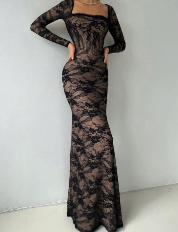 
						Rochie lunga SHEIN, negru/maro