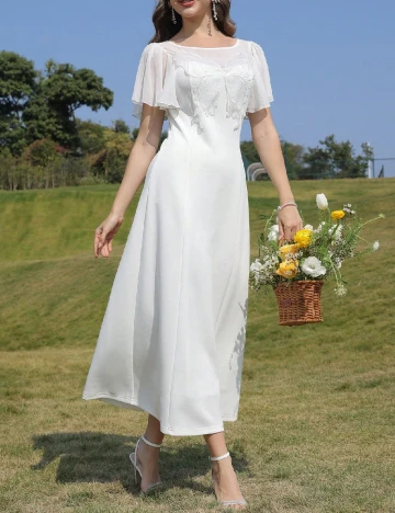 Rochie medie SHEIN, alb