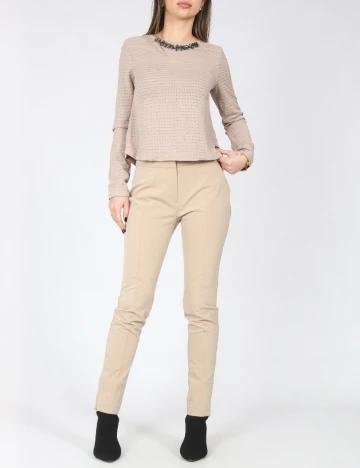 Pantaloni Uterqüe, crem