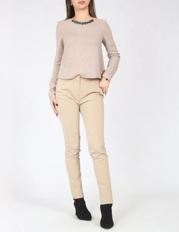 Pantaloni Uterqüe, crem