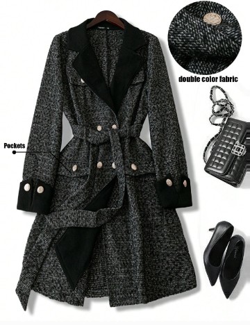 
						Palton SHEIN CURVE, negru