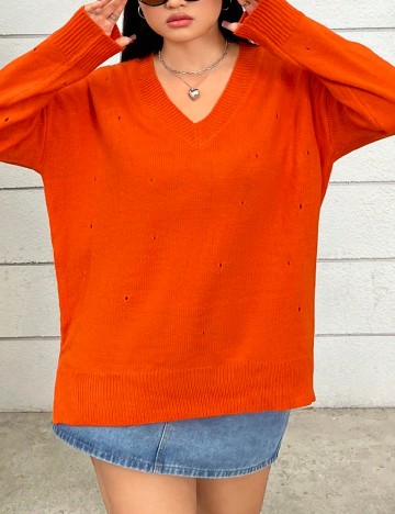 
						Bluza Oversize SHEIN CURVE, portocaliu