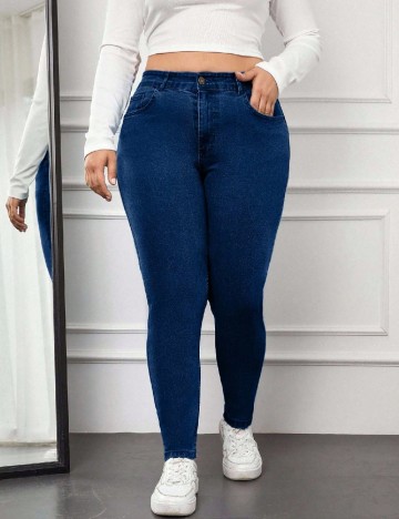 
						Blugi SHEIN CURVE, albastru