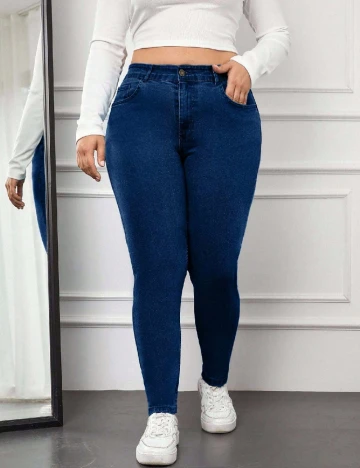 Blugi SHEIN CURVE, albastru