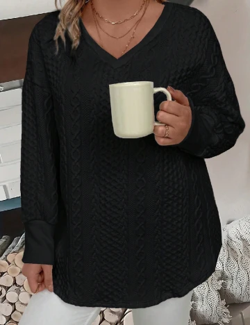 Bluza SHEIN CURVE, negru