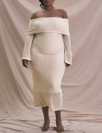 
						Rochie medie Musera Plus Size, bej