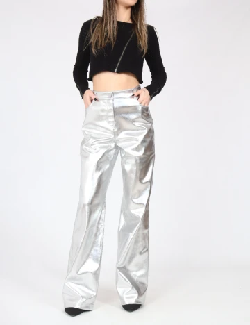 Pantaloni C&A, argintiu