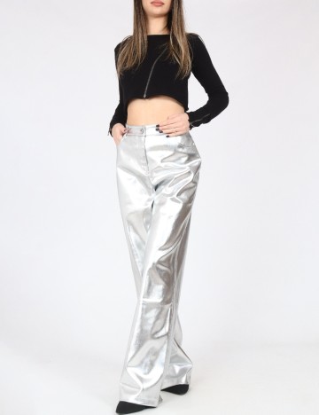 Pantaloni C&A, argintiu