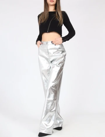 Pantaloni C&A, argintiu