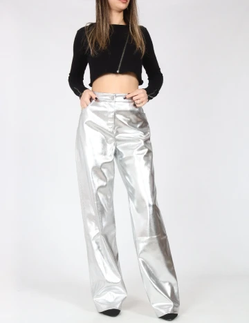 Pantaloni C&A, argintiu