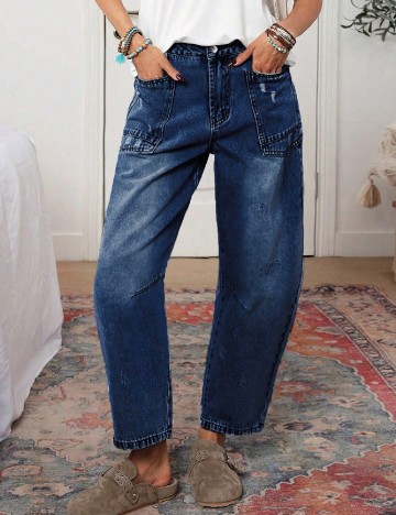 
						Blugi SHEIN, albastru