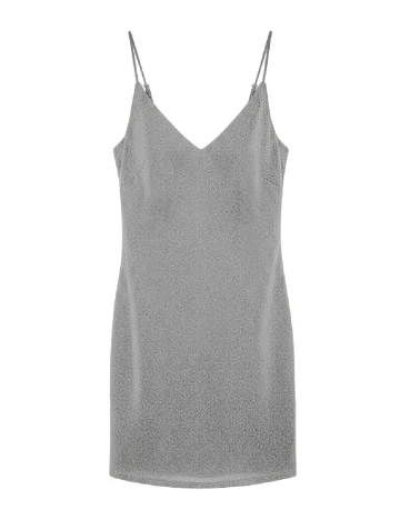 Rochie scurta Bershka, argintiu