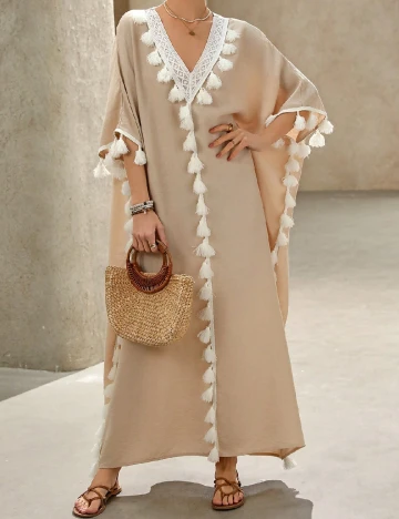 Rochie lunga SHEIN, crem