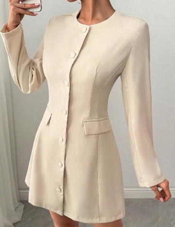 Rochie scurta SHEIN, crem