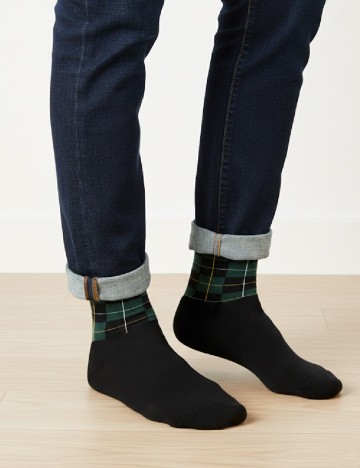 Sosete Pull&Bear, verde/negru