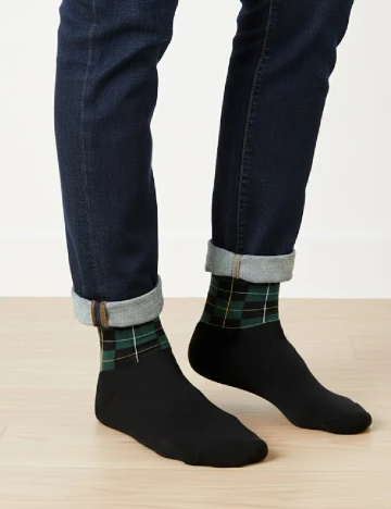 Sosete Pull&Bear, verde/negru