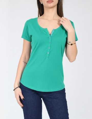 
						Tricou Bershka, turcoaz