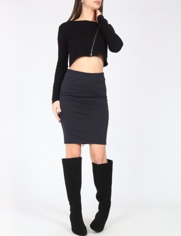 Fusta Bershka, gri inchis