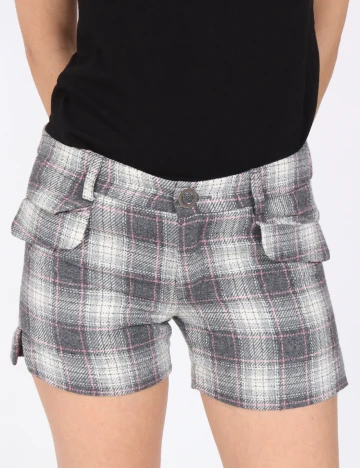 Pantaloni scurti Zara, gri/roz