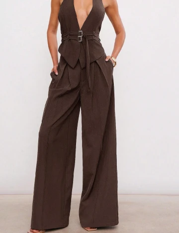 Pantaloni SHEIN, maro