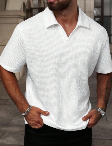 
						Tricou SHEIN Plus Size Men, alb