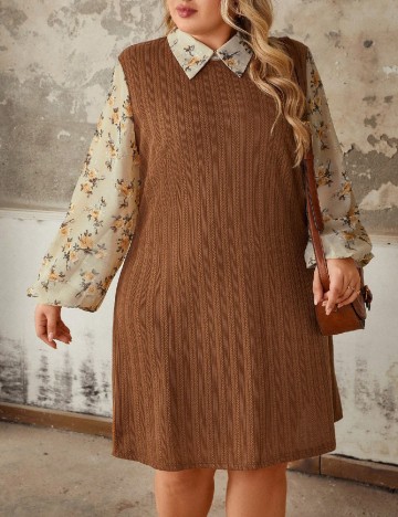 
						Rochie scurta SHEIN CURVE, maro