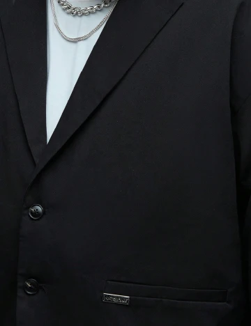 Sacou SHEIN Plus Size Men, negru