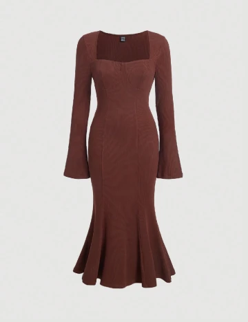 Rochie lunga SHEIN, maro