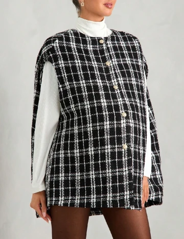 Vesta SHEIN Maternity, alb/negru