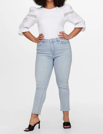 Blugi Only Carmakoma, albastru deschis, 46
