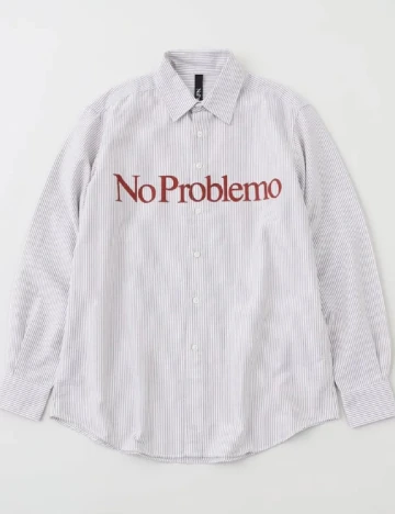 Camasa No Problemo, alb/maro