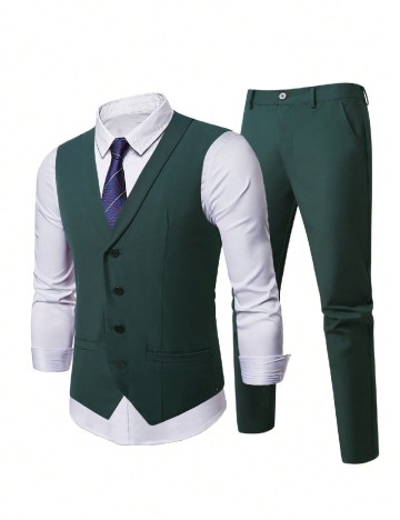 
						Costum SHEIN Plus Size Men, verde