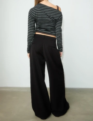 Pantaloni Stradivarius Teen, negru