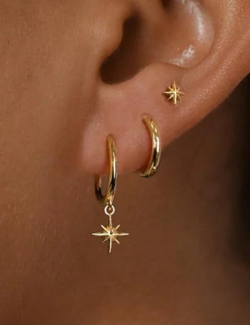 Set cercei individuali 3 bucati SHEIN, auriu