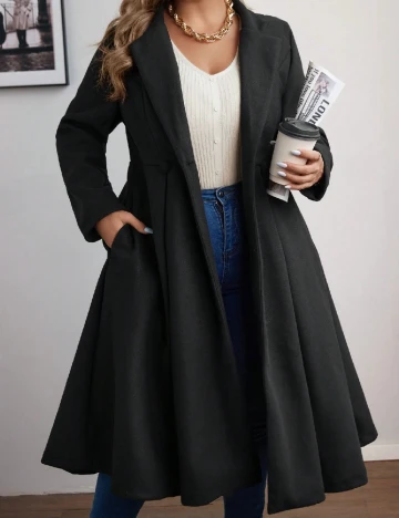 Palton SHEIN CURVE, negru