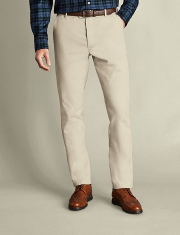 Pantaloni Charles Tyrwhitt, bej