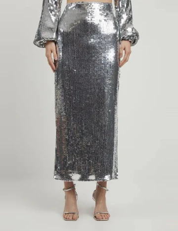 Fusta Karen Millen, argintiu