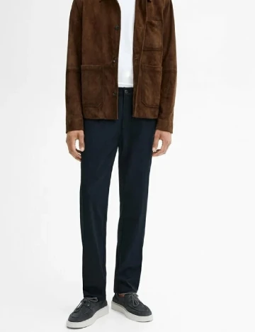 Pantaloni Massimo Dutti, bleumarin inchis