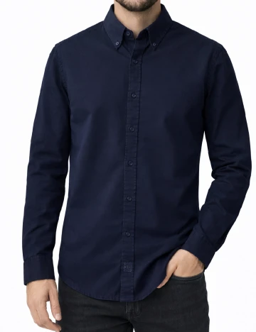 Camasa Bershka, bleumarin