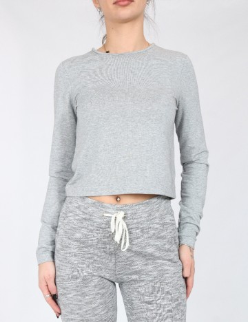 Pantaloni Bershka, gri deschis