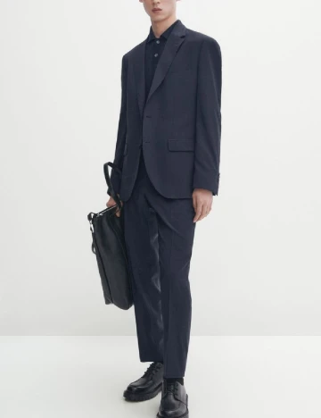 Pantaloni Massimo Dutti, bleumarin